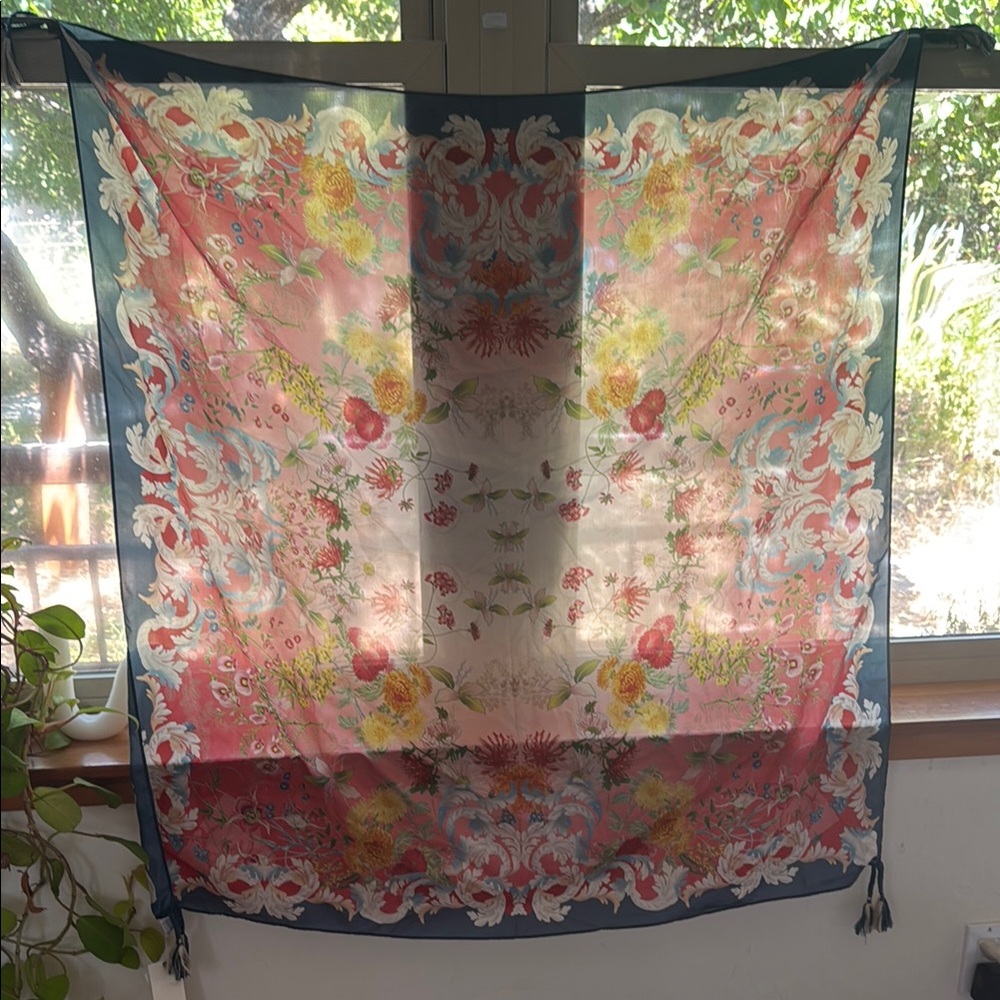 Johnny Was Floral Sheer Wrap